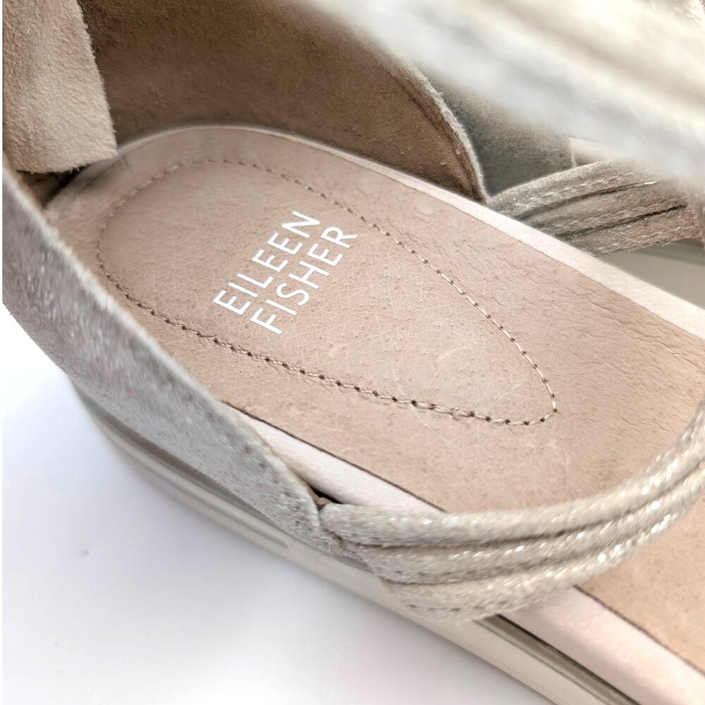 Eileen Fisher Shea Strappy Sneaker Sandals Women's Platinum Size US8.5 EU39 - Picture 5 of 9